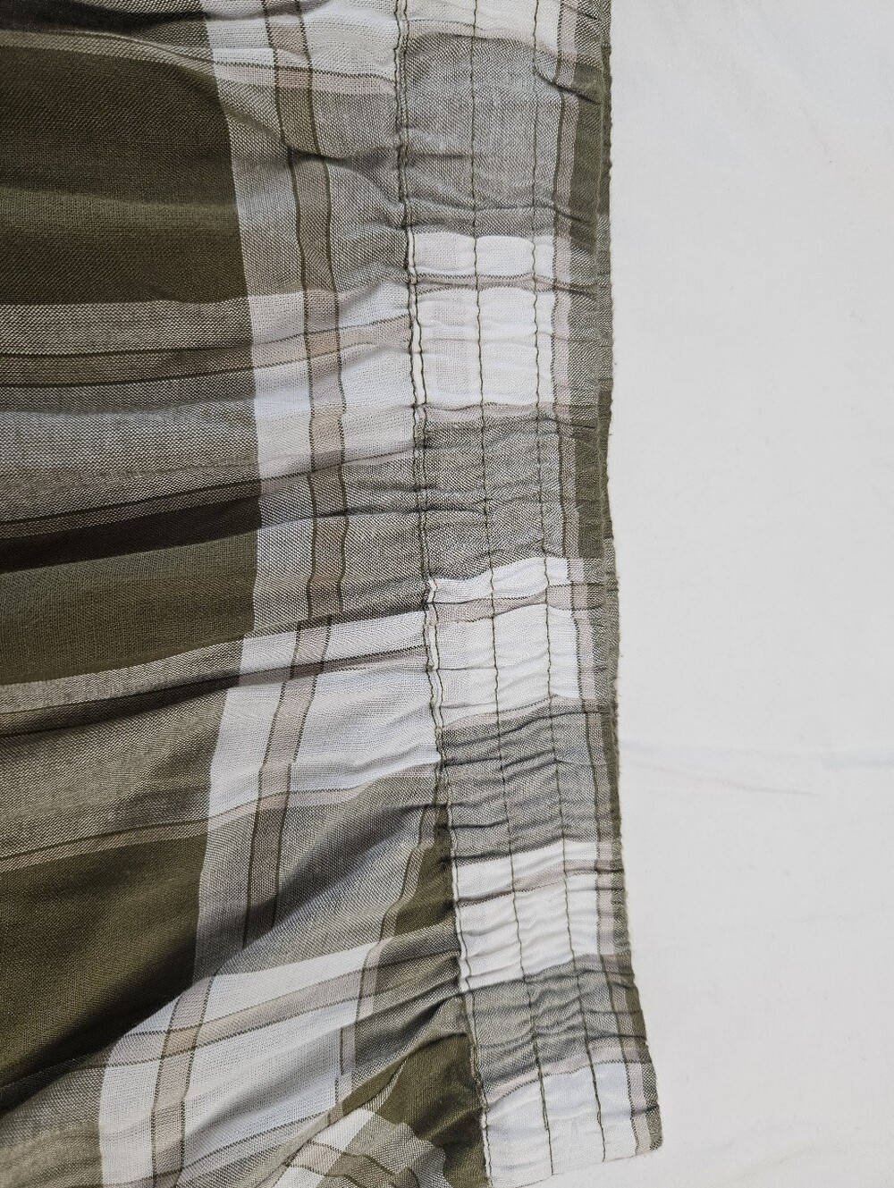 Cato Olive Green Plaid Tiered Maxi Skirt - Casual Boho Style - Picture 12 of 13